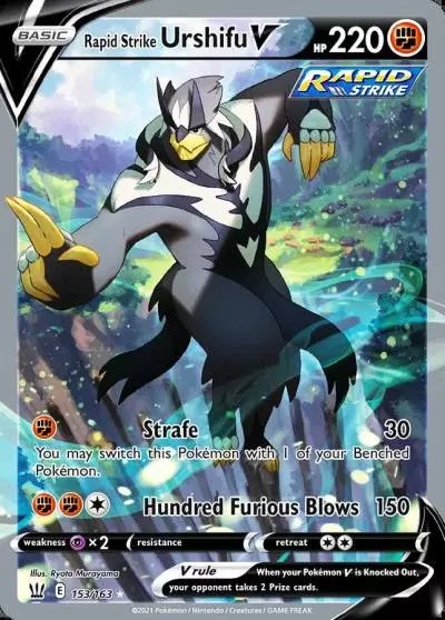 Rapid Strike Urshifu V 153/163 Battle Styles Pokemon card