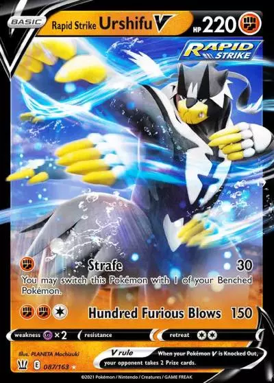 Rapid Strike Urshifu V 87/163 Battle Styles Pokemon card