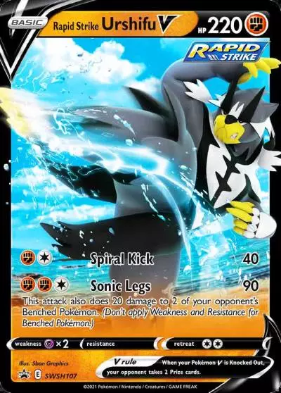 Rapid Strike Urshifu V SWSH107/307 SWSH Black Star Promos Pokemon card