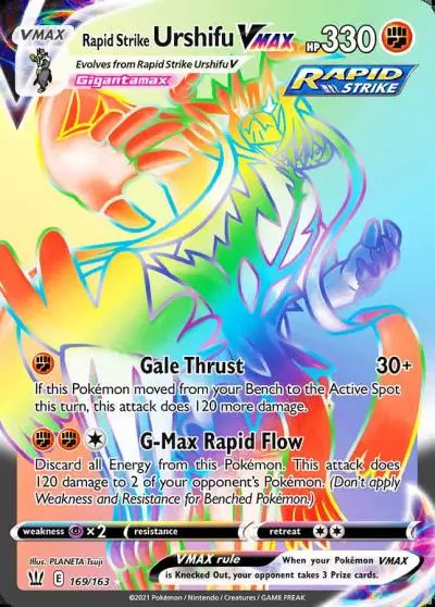 Rapid Strike Urshifu VMAX 169/163 Battle Styles Pokemon card