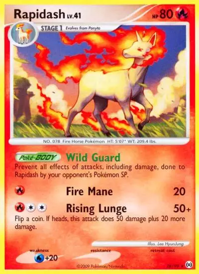 Rapidash 28/99 Arceus Pokemon card