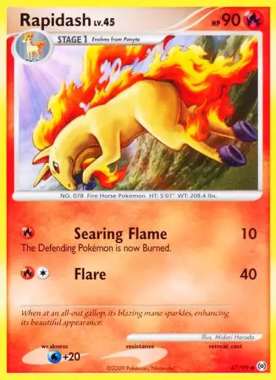 Rapidash 47/99 Arceus Pokemon card