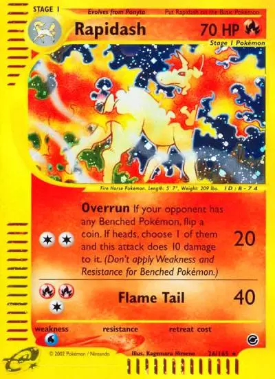 Rapidash 26/165 Expedition Base Set Pokemon card