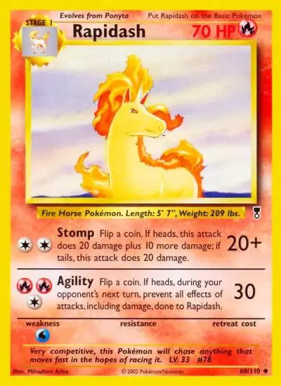 Rapidash 60/110 Legendary Collection Pokemon card