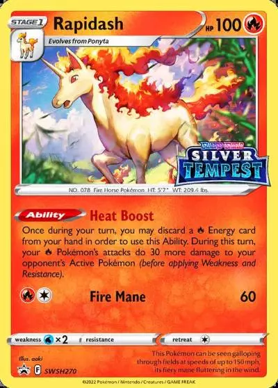 Rapidash SWSH270/307 SWSH Black Star Promos Pokemon card