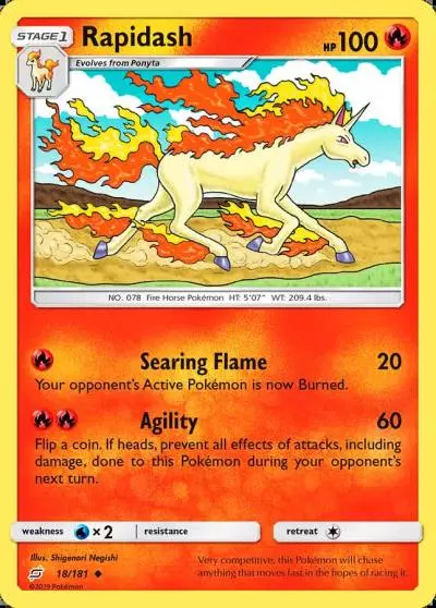 Rapidash 18/181 Team Up Pokemon card