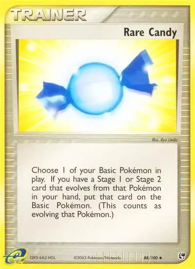 Rare Candy 88/100 Sandstorm Pokemon card