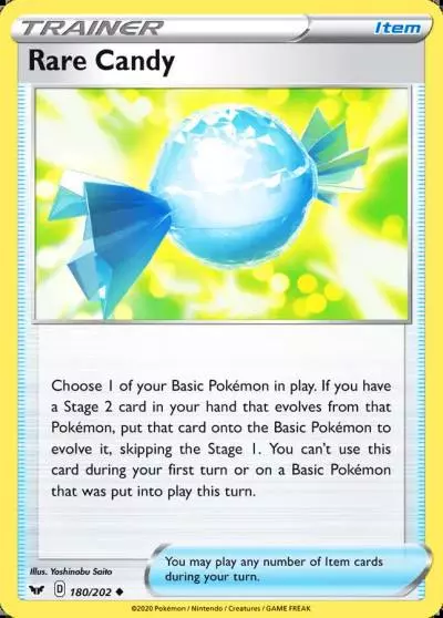 Rare Candy 180/202 Sword & Shield Pokemon card