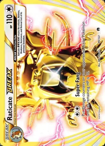 Raticate BREAK 89/122 BREAKpoint Pokemon card