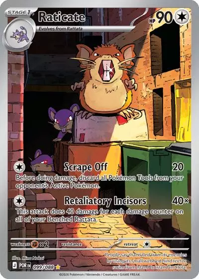 Raticate 99/88 Perfect Order Pokemon card