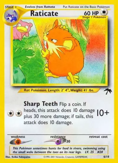 Raticate 6/18 Southern Islands Pokemon card