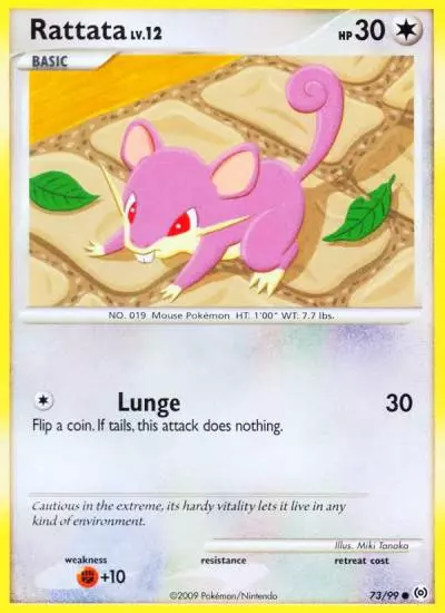 Rattata 73/99 Arceus Pokemon card