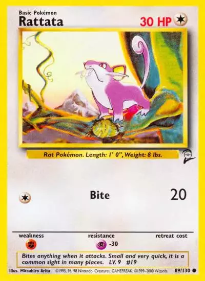 Rattata 89/130 Base Set 2 Pokemon card