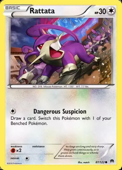 Rattata 87/122 BREAKpoint Pokemon card
