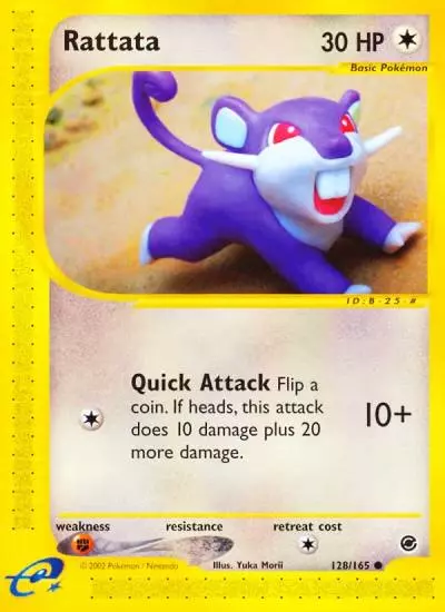 Rattata 128/165 Expedition Base Set Pokemon card