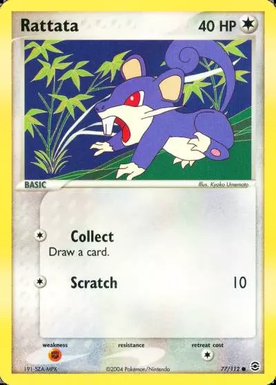 Rattata 77/112 FireRed & LeafGreen Pokemon card