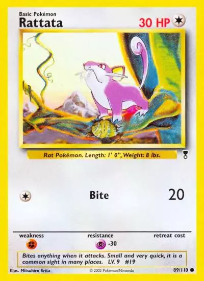 Rattata 89/110 Legendary Collection Pokemon card