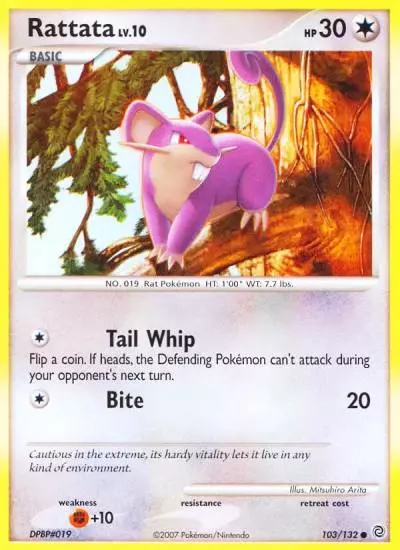 Rattata 103/132 Secret Wonders Pokemon card