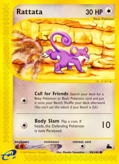 Rattata 90/144 Skyridge Pokemon card