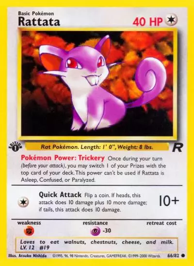 Rattata 66/82 Team Rocket Pokemon card