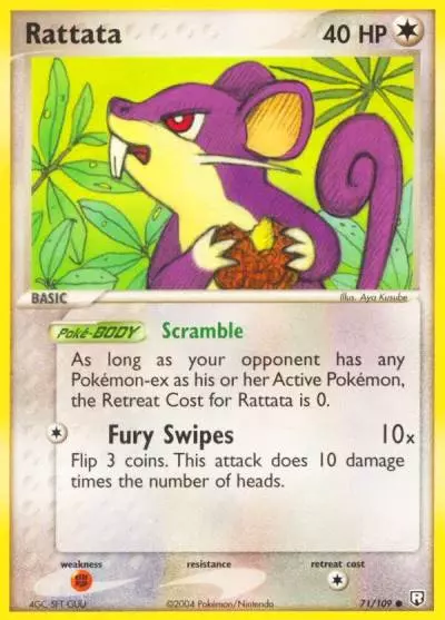 Rattata 71/109 Team Rocket Returns Pokemon card