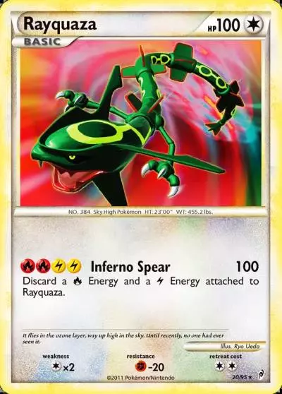 Rayquaza 20/95 Call of Legends Pokemon card