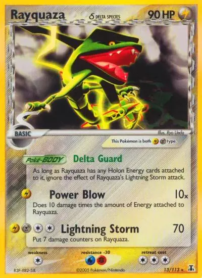 Rayquaza δ 13/113 Delta Species Pokemon card