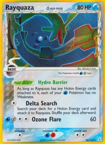 Rayquaza δ 16/110 Holon Phantoms Pokemon card