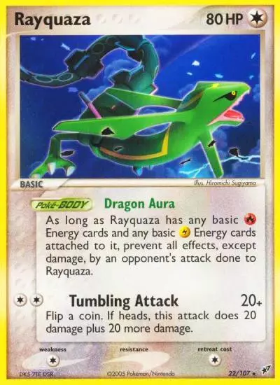 Rayquaza 22/107 Deoxys Pokemon card