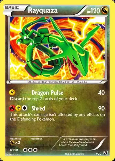 Rayquaza 11/20 Dragon Vault Pokemon card
