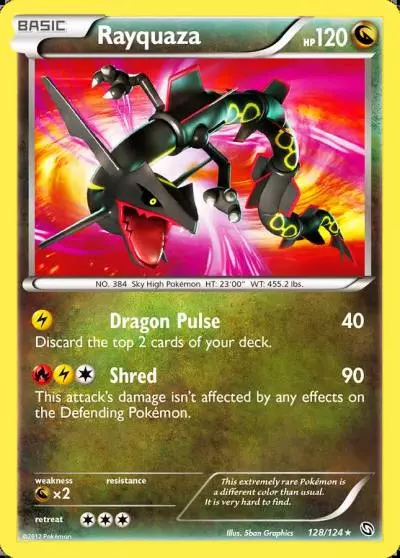 Rayquaza 128/124 Dragons Exalted Pokemon card