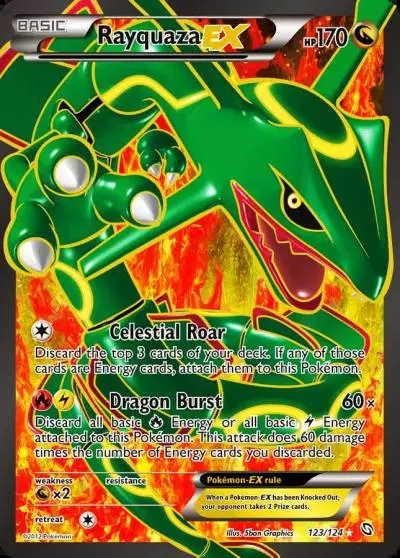 Rayquaza-EX 123/124 Dragons Exalted Pokemon card