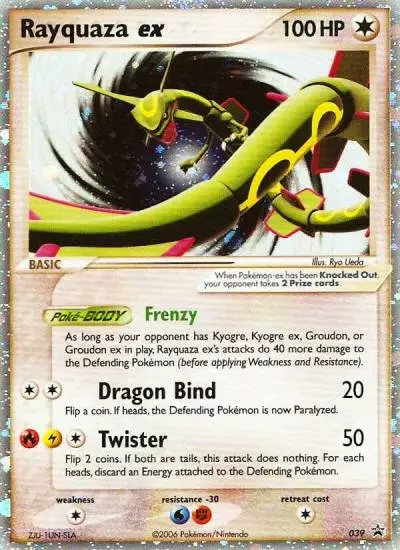 Rayquaza ex 39/40 Nintendo Black Star Promos Pokemon card