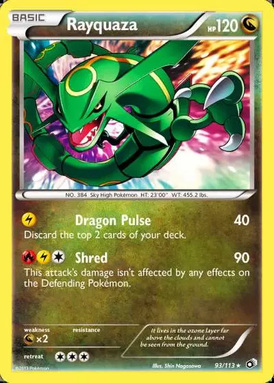 Rayquaza 93/113 Legendary Treasures Pokemon card