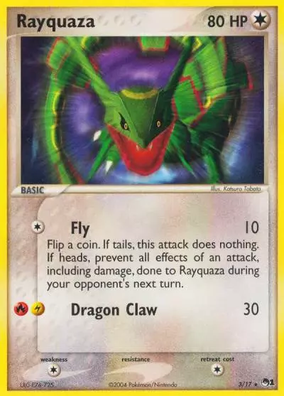 Rayquaza 3/17 POP Series 1 Pokemon card
