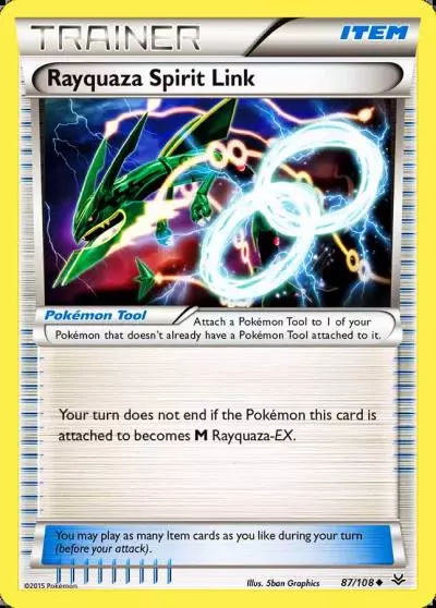 Rayquaza Spirit Link 87/108 Roaring Skies Pokemon card