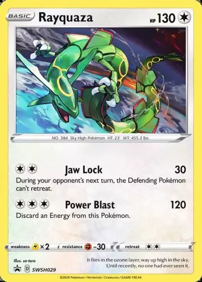 Rayquaza SWSH029/307 SWSH Black Star Promos Pokemon card