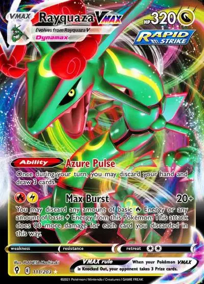 Rayquaza VMAX 111/203 Evolving Skies Pokemon card