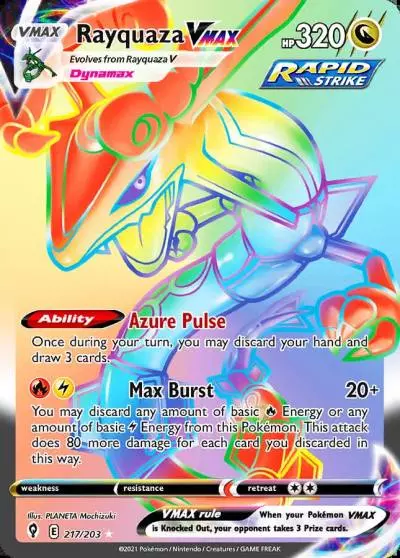 Rayquaza VMAX 217/203 Evolving Skies Pokemon card