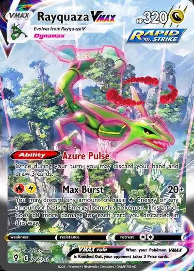 Rayquaza VMAX 218/203 Evolving Skies Pokemon card