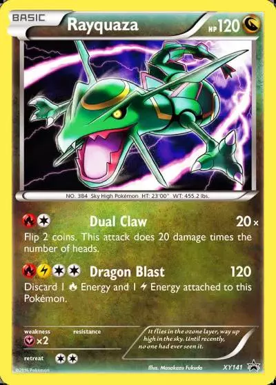 Rayquaza XY141/211 XY Black Star Promos Pokemon card