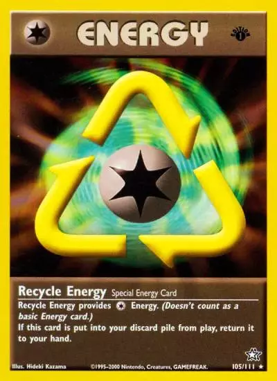 Recycle Energy 105/111 Neo Genesis Pokemon card