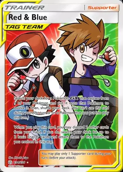 Red & Blue 234/236 Cosmic Eclipse Pokemon card
