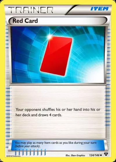 Red Card 124/146 XY Pokemon card
