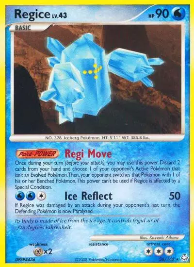 Regice 36/146 Legends Awakened Pokemon card