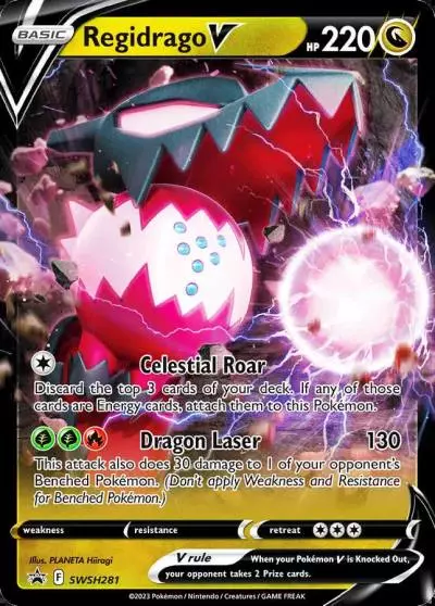Regidrago V SWSH281/307 SWSH Black Star Promos Pokemon card
