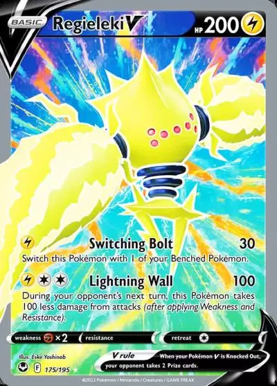 Regieleki V 175/195 Silver Tempest Pokemon card