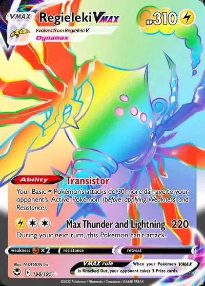 Regieleki VMAX 198/195 Silver Tempest Pokemon card