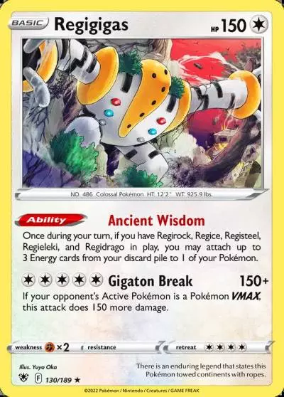 Regigigas 130/189 Astral Radiance Pokemon card