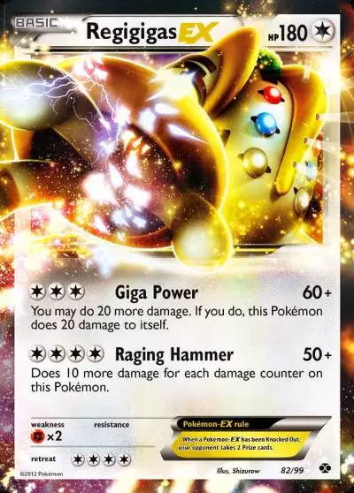 Regigigas-EX 82/99 Next Destinies Pokemon card